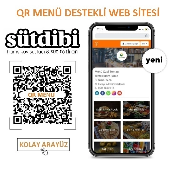 QR MENÜ DESTEKLİ WEB SİTESİ