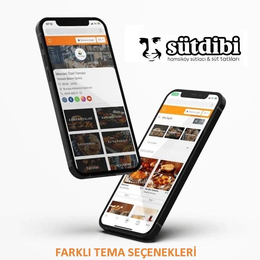 QR MENÜ DESTEKLİ WEB SİTESİ